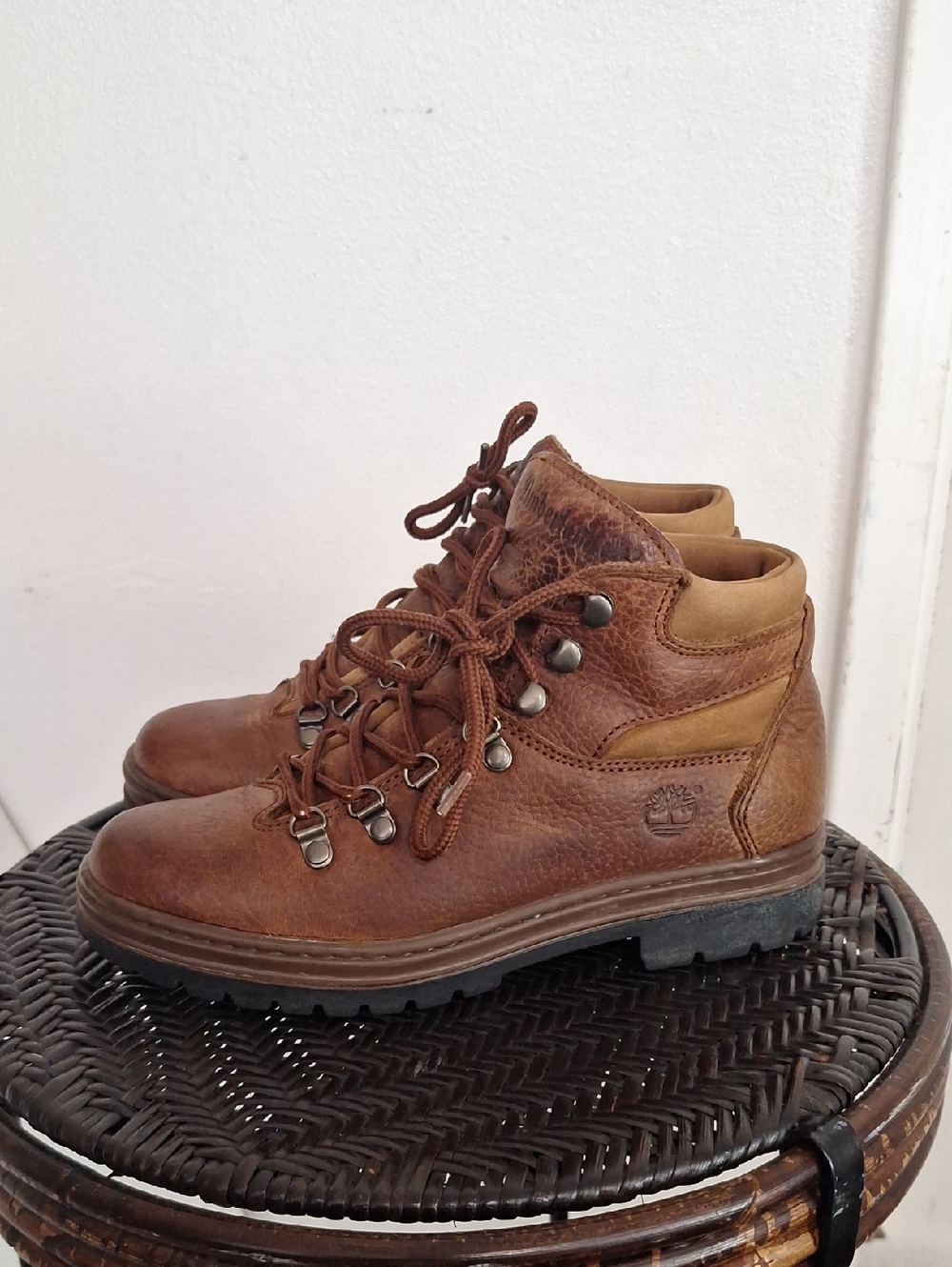Timberland Brown Leather Women Hiking Boots Size 8 M